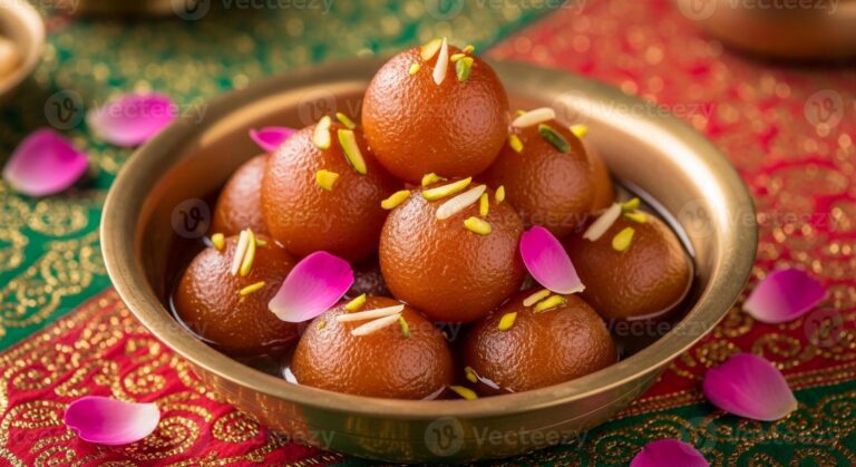 delicious-gulab-jamun-sweet-treats-garnished-with-pistachios-and-rose-petals-in-a-traditional-bowl-photo