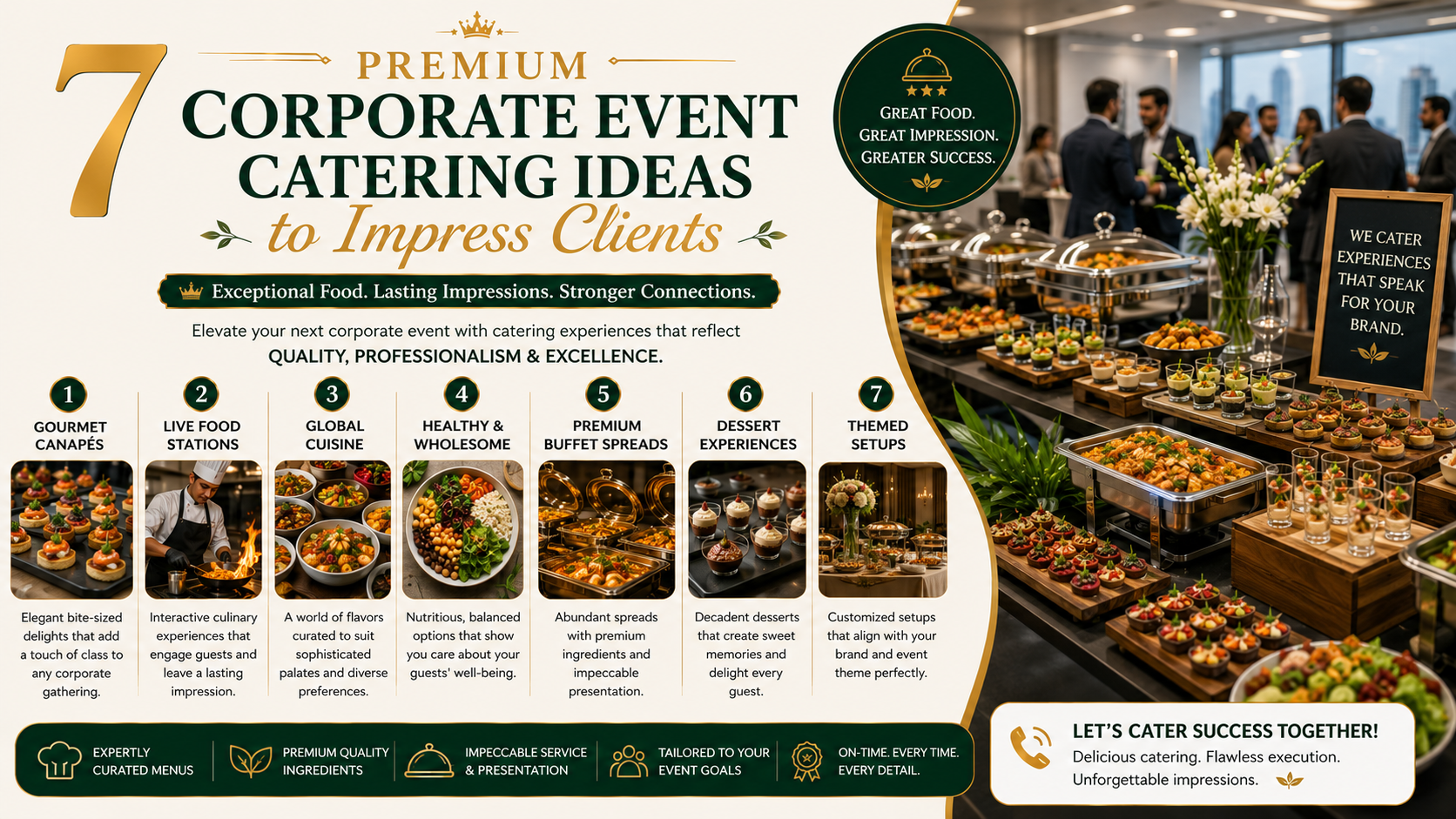 Premium corporate catering ideas for success