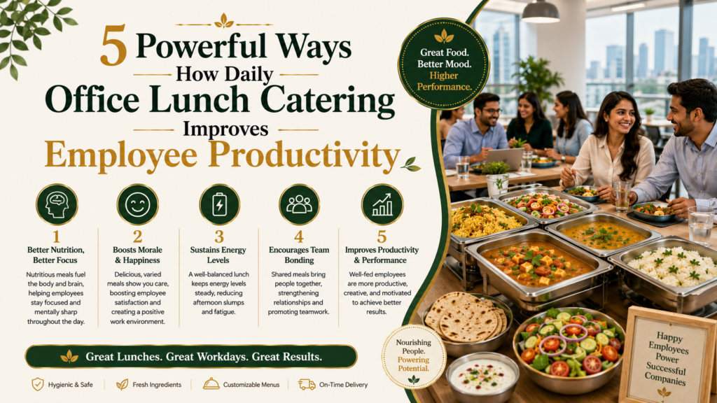 5 Best Ways Office Lunch Catering Enhances Employee output
