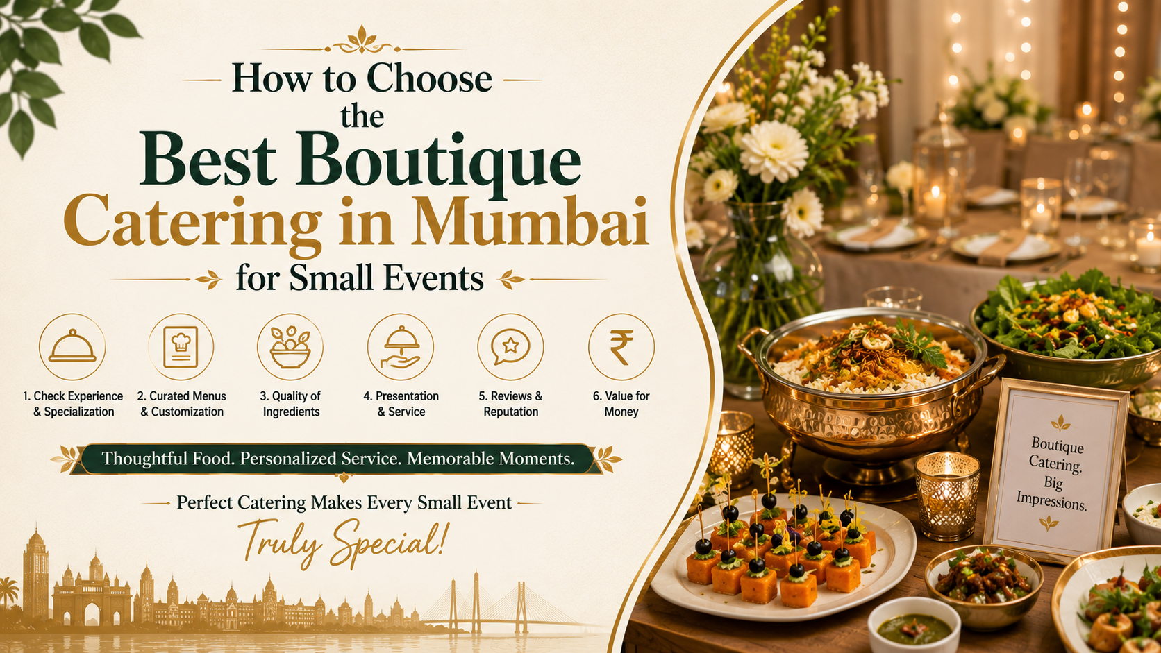 how to choose the best boutique catering in mumbai