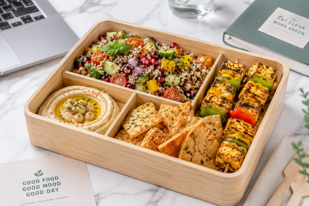 Trends in corporate catering for lunches upgraded bento box lunch setup