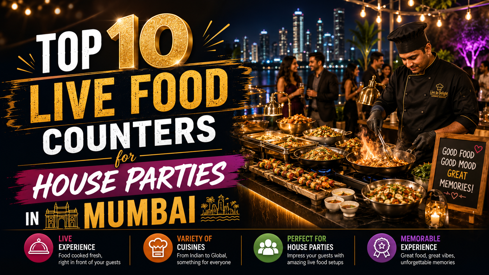Top live food counters in Mumbai